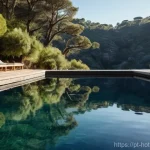 온천에서 편안한 휴식 방법 - **Prompt:** "A serene wide shot of a person, mid-shot, relaxing in a naturally heated outdoor therma...