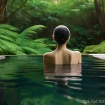 온천과 웰니스 - **Prompt 1: Serene Natural Hot Spring Immersion**
    An ethereal, high-definition photograph of a p...