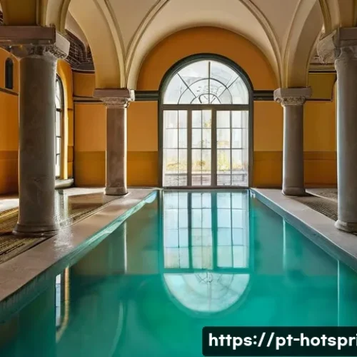 온천 투어 하이라이트 - **Prompt 1: Tranquil Portuguese Historic Thermal Bath**
    "A serene, elegant interior view of a hi...