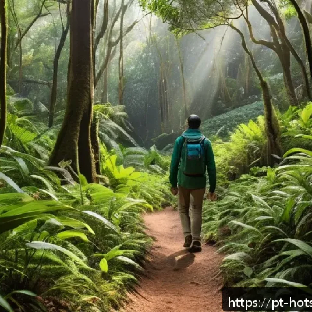 온천과 숲 힐링 - A serene Brazilian forest scene in São Paulo’s Cantareira State Park during early morning light, fea...