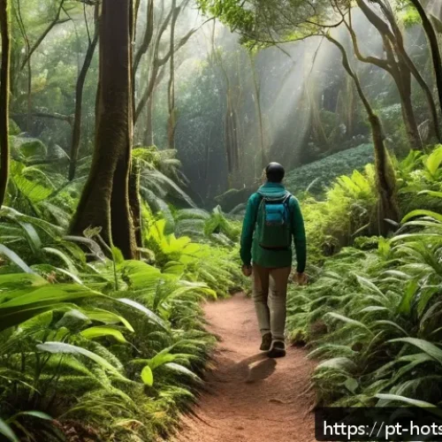 Home 33 온천과 숲 힐링 - A serene Brazilian forest scene in São Paulo’s Cantareira State Park during early morning light, fea...